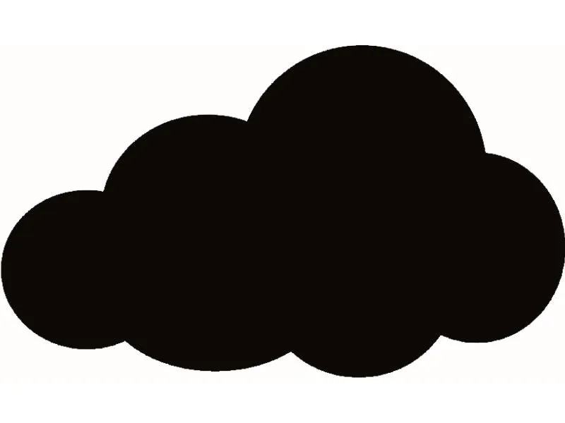 Securit Kreidetafel Silhouette Cloud mit Klett, Schwarz Securit Kreidetafel Silhouette Cloud mit Klett, Schwarz