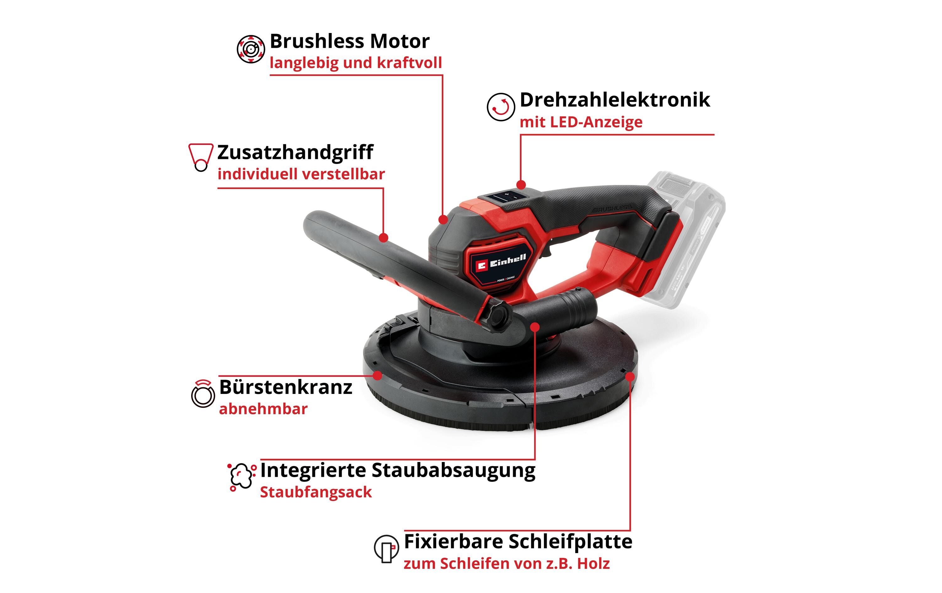 Einhell Akku-Trockenbauschleifer TP-DWS 18/225 Li BL