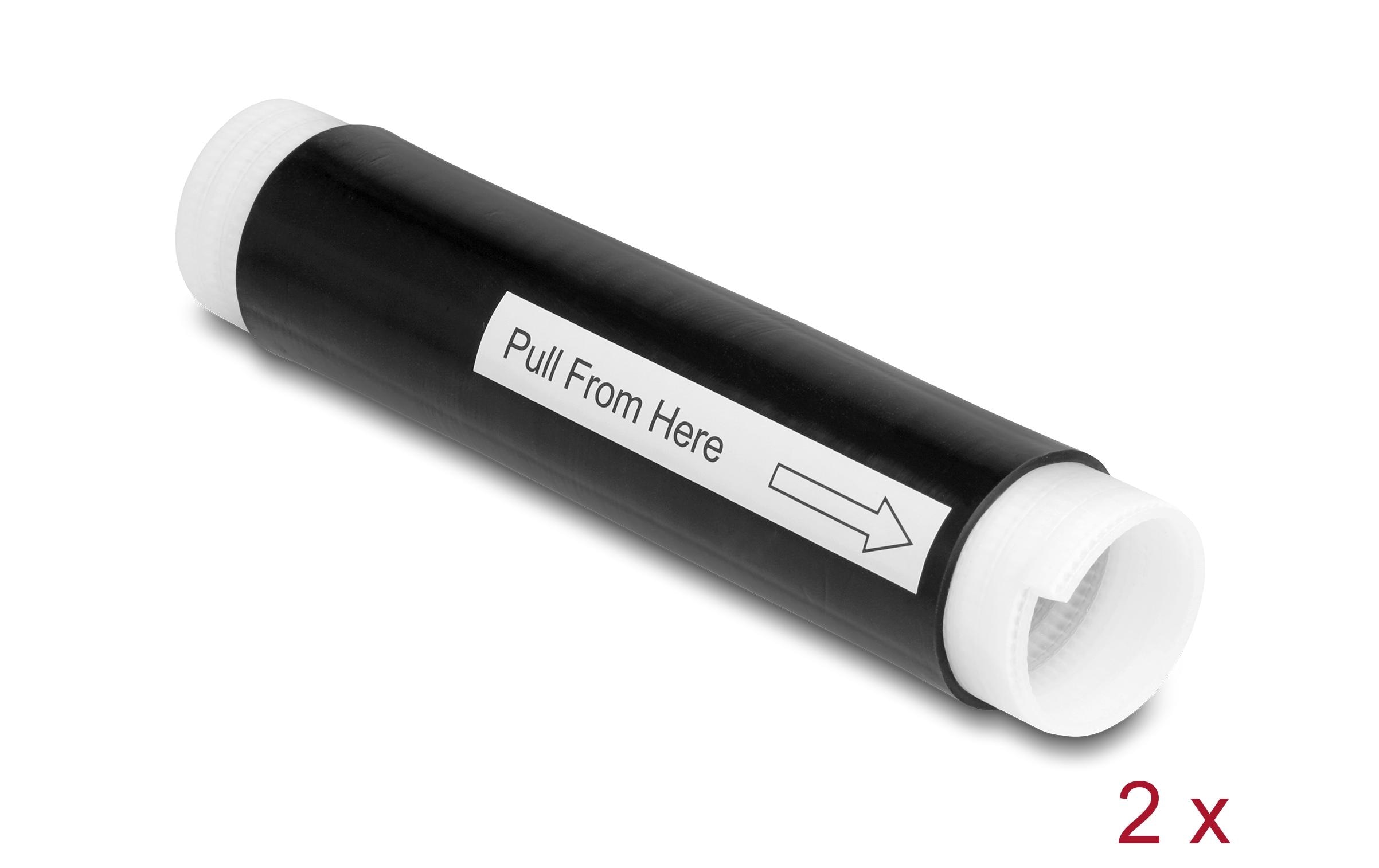 Delock Kaltschrumpfschlauch 0.13 m x 25 mm Schwarz 2 Stück