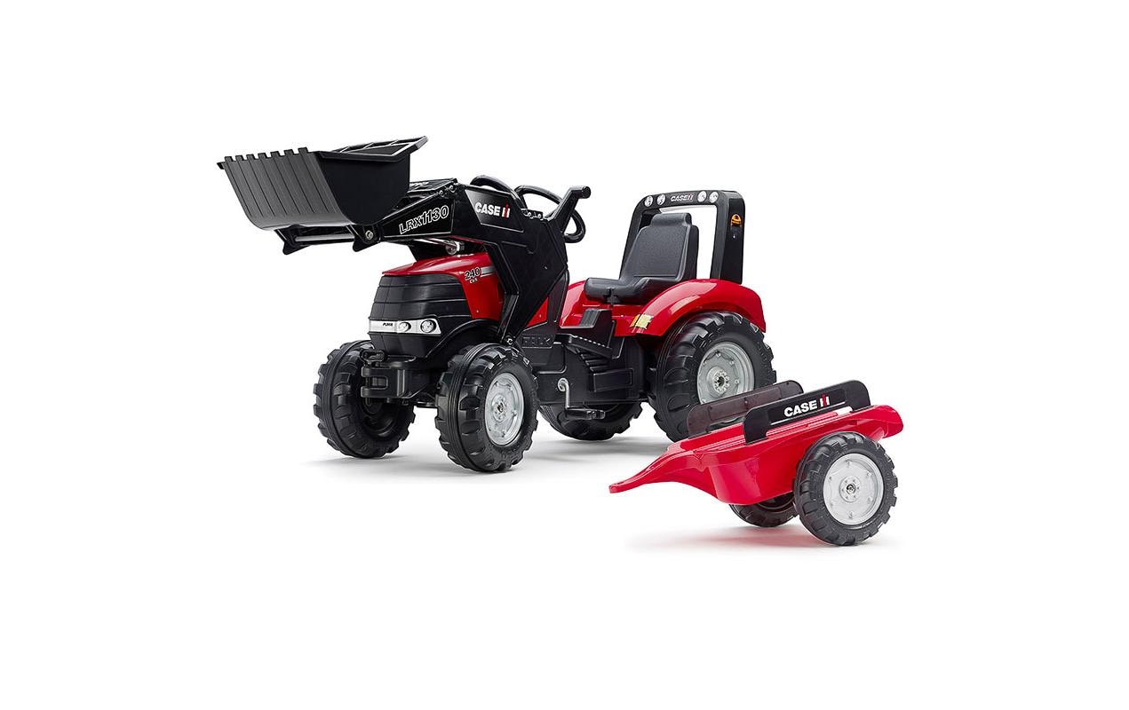 Falk Baggerlader Case IH mit Anhänger