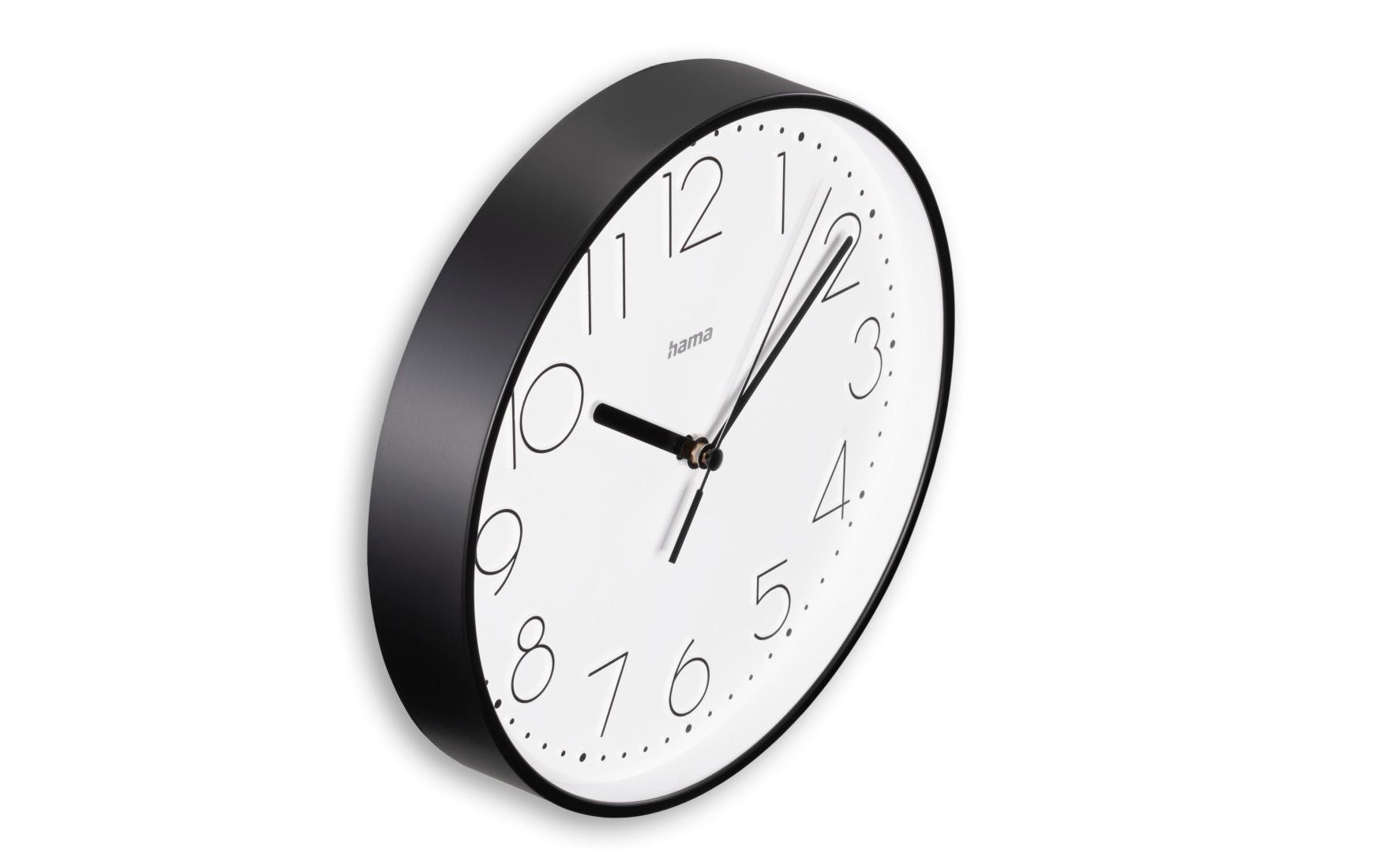 Hama Wanduhr Salina Ø 22 cm, Schwarz