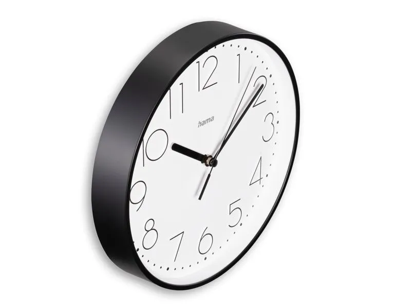 Hama Wanduhr Salina Ø 22 cm, Schwarz