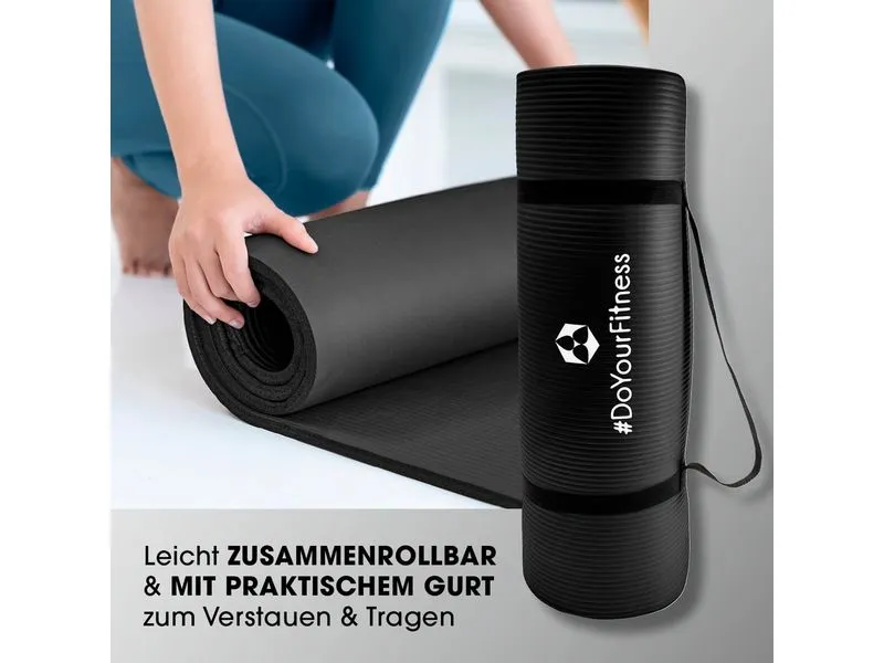 World Fitness Fitnessmatte Jivan 183 cm x 61 cm, Schwarz World Fitness Fitnessmatte Jivan 183 cm x 61 cm, Schwarz