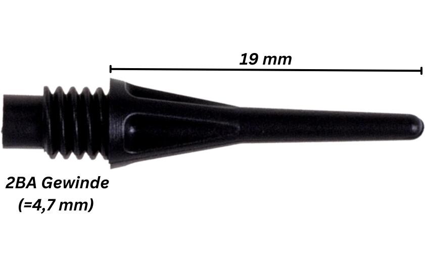 Karella Softspitzen PRO-TIP 100 Stück – Schwarz