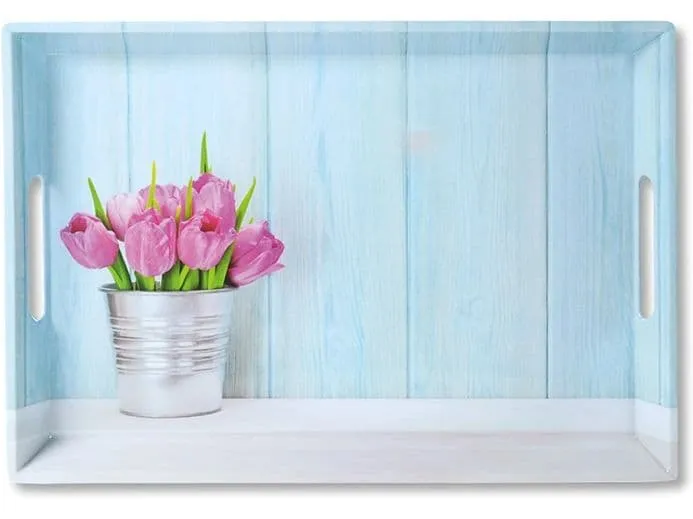 Kesper Serviertablett Tulpen Mehrfarbig Kesper Serviertablett Tulpen Mehrfarbig