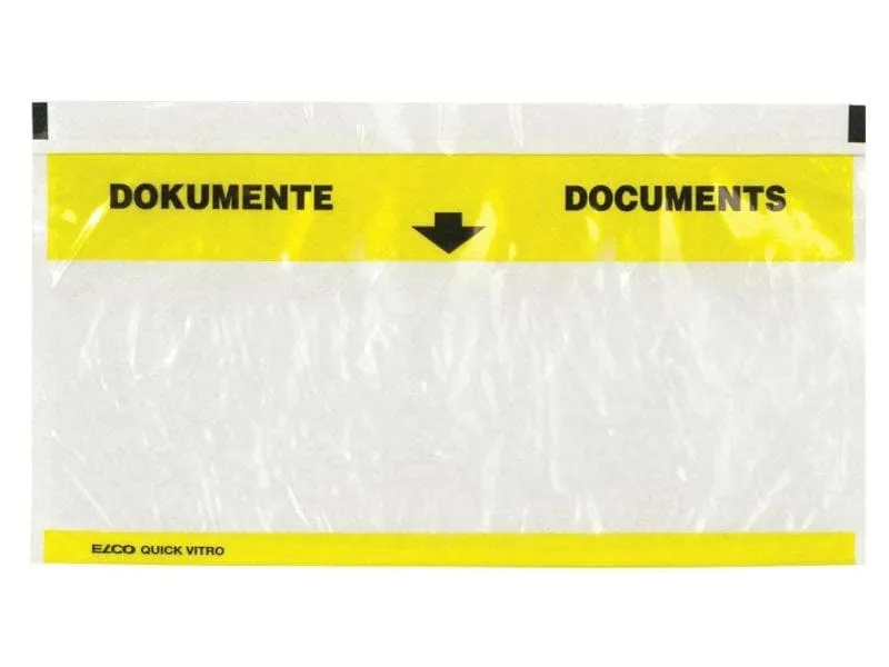 ELCO Dokumententasche Quick Vitro C5/6 Transparent, 250 Stück ELCO Dokumententasche Quick Vitro C5/6 Transparent, 250 Stück