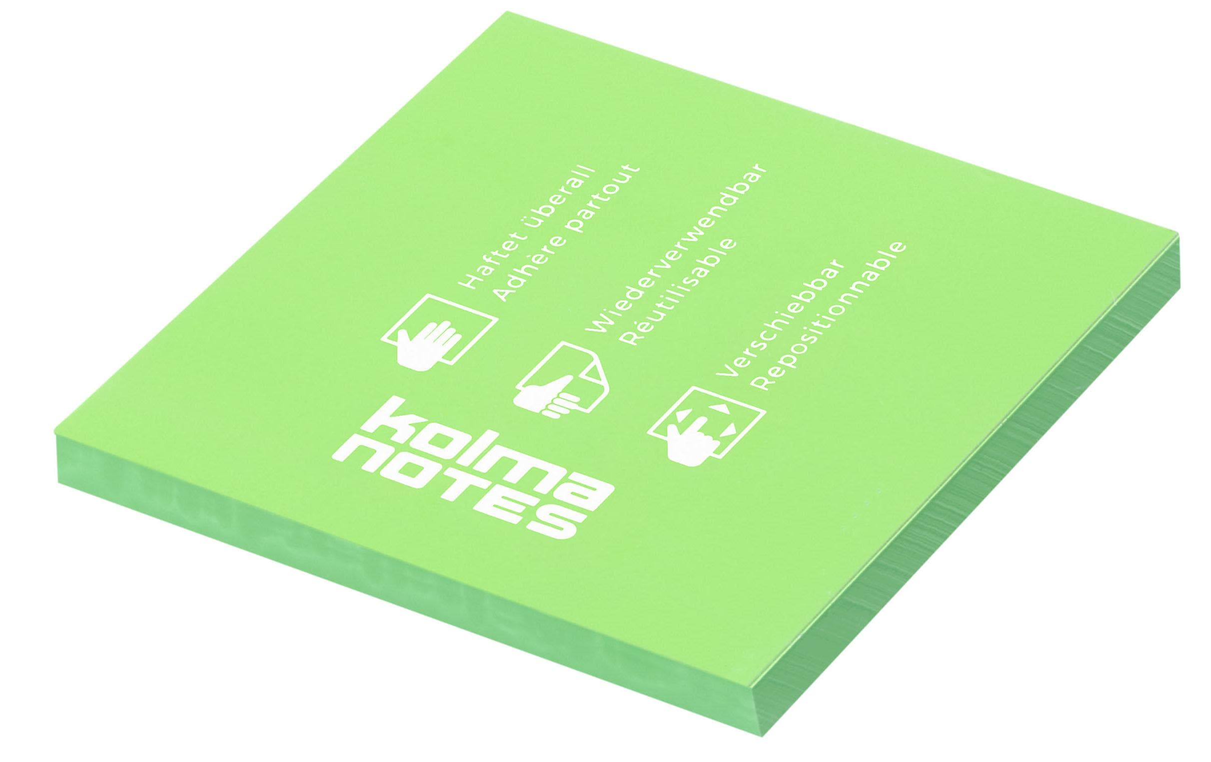 Kolma Notizzettel NOTES 76 x 76 mm Hellgrün, 100 Blatt