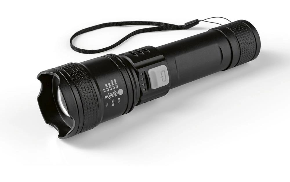 EASYmaxx Taschenlampe wiederaufladbar 3.7 V schwarz inkl. USB-Kabel