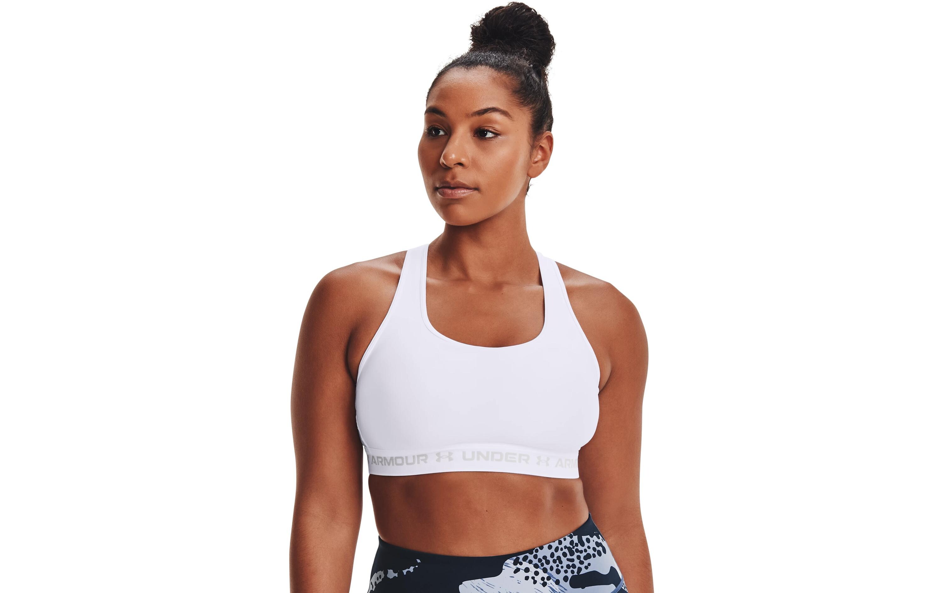 UNDER ARMOUR Sport-BH Crossback Mid Weiss, M