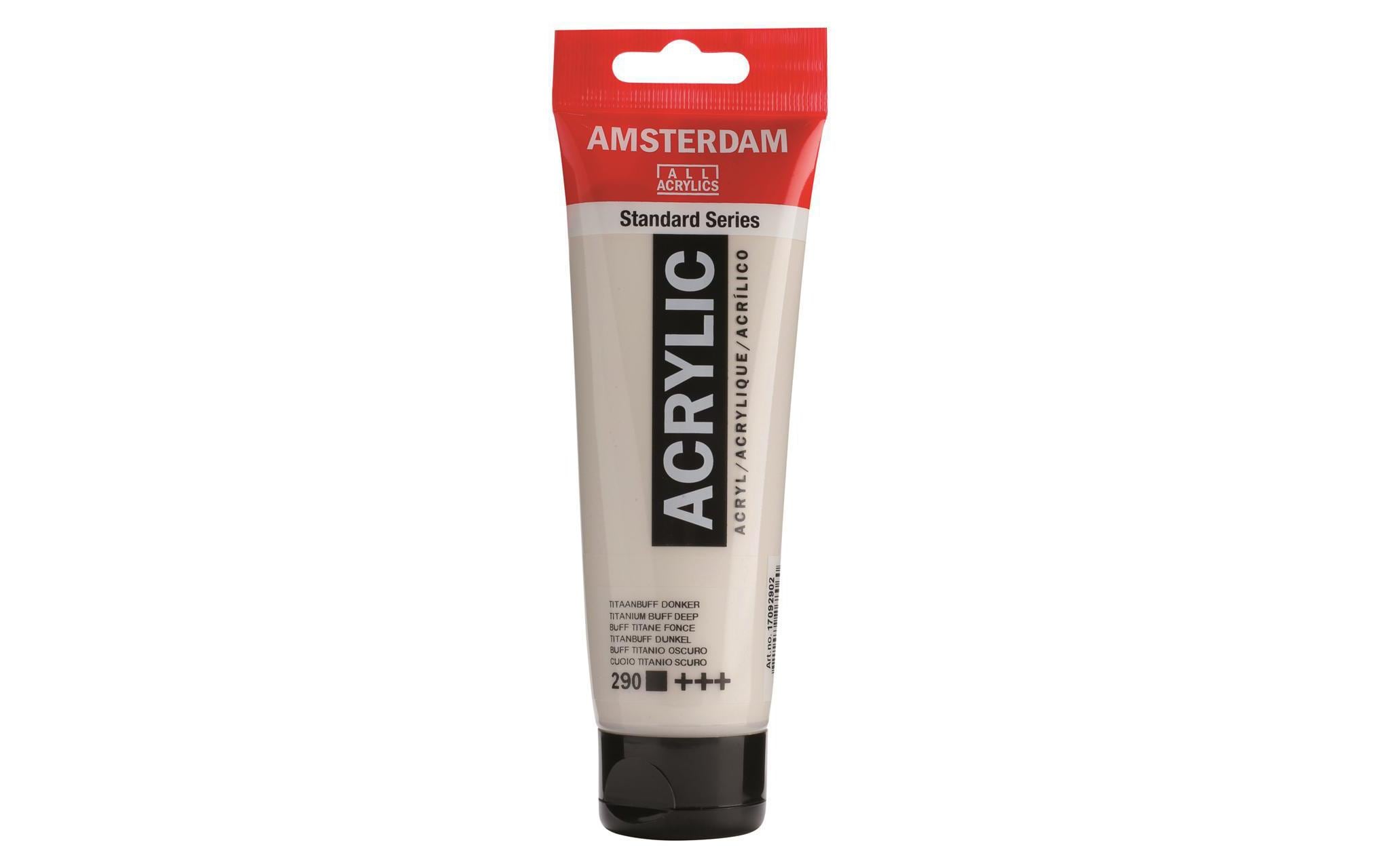 Amsterdam Acrylfarbe Standard 290 Titanbuff deckend, 120 ml