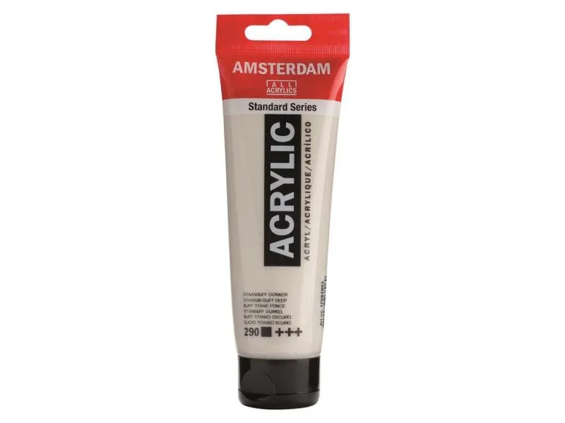 Amsterdam Acrylfarbe Standard 290 Titanbuff deckend, 120 ml Amsterdam Acrylfarbe Standard 290 Titanbuff deckend, 120 ml