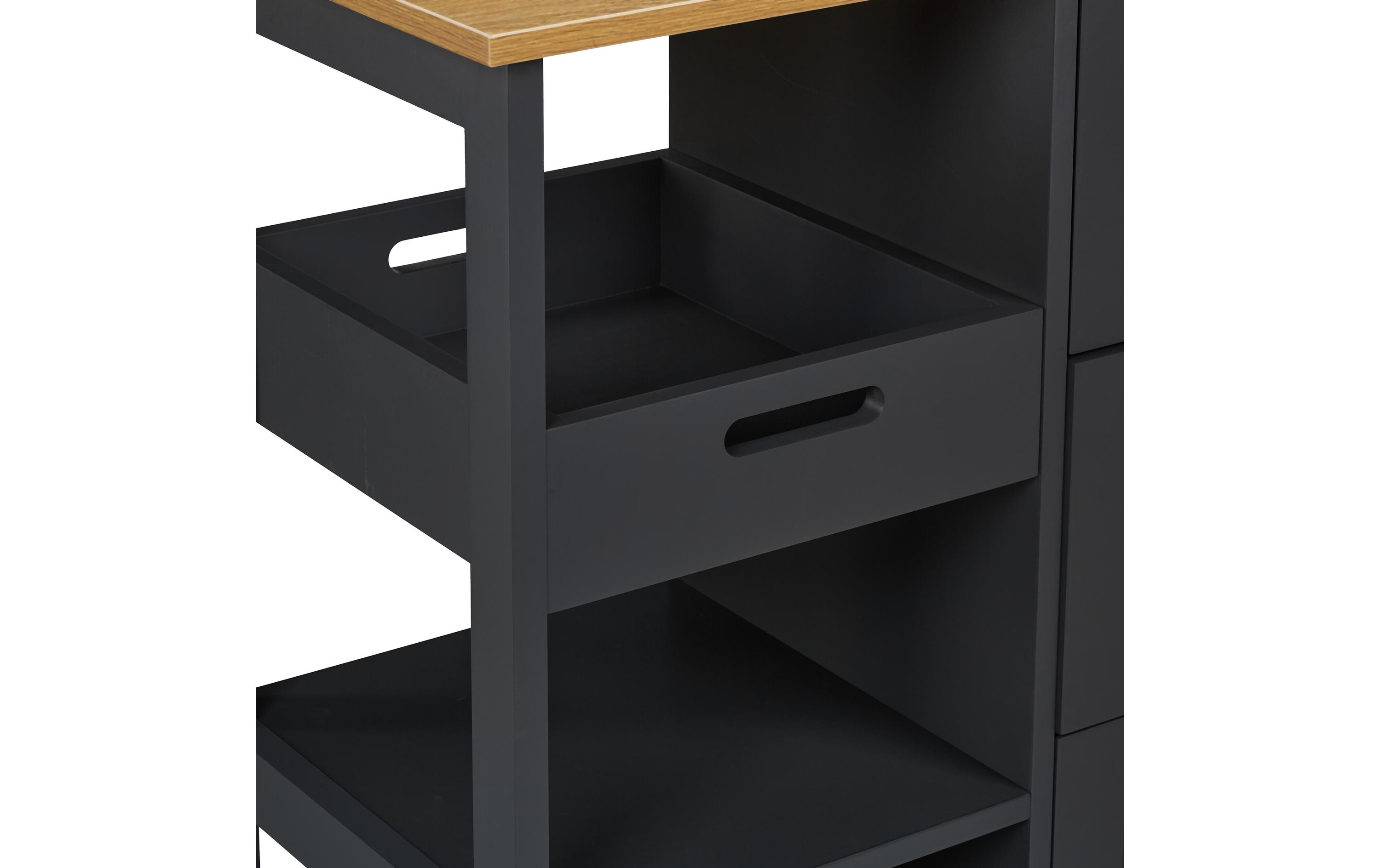 relaxdays Küchenwagen 85 x 68.5 x 38.5 cm, Grau