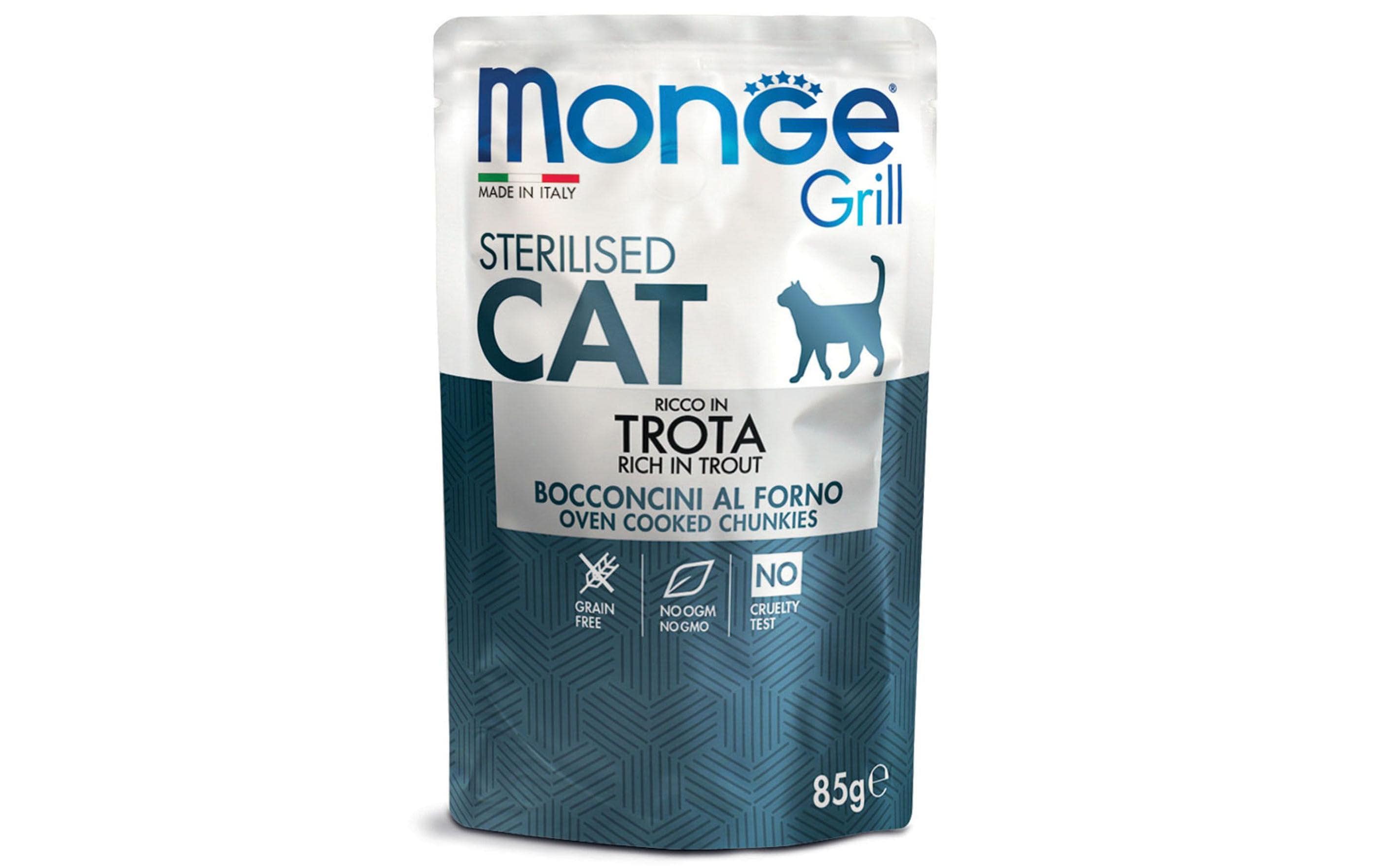 Monge Nassfutter Grill Sterilised Forelle, 28 x 85 g