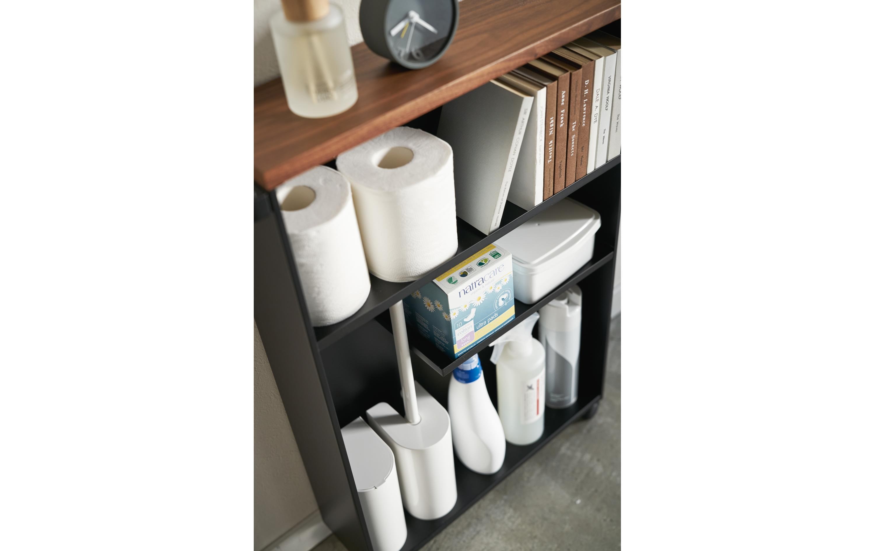 Yamazaki Badezimmerregal Tower 68 cm, Schwarz