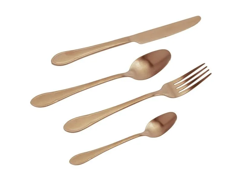 Kare Besteck-Set Cucina, 16-teilig, Kupfer Matt