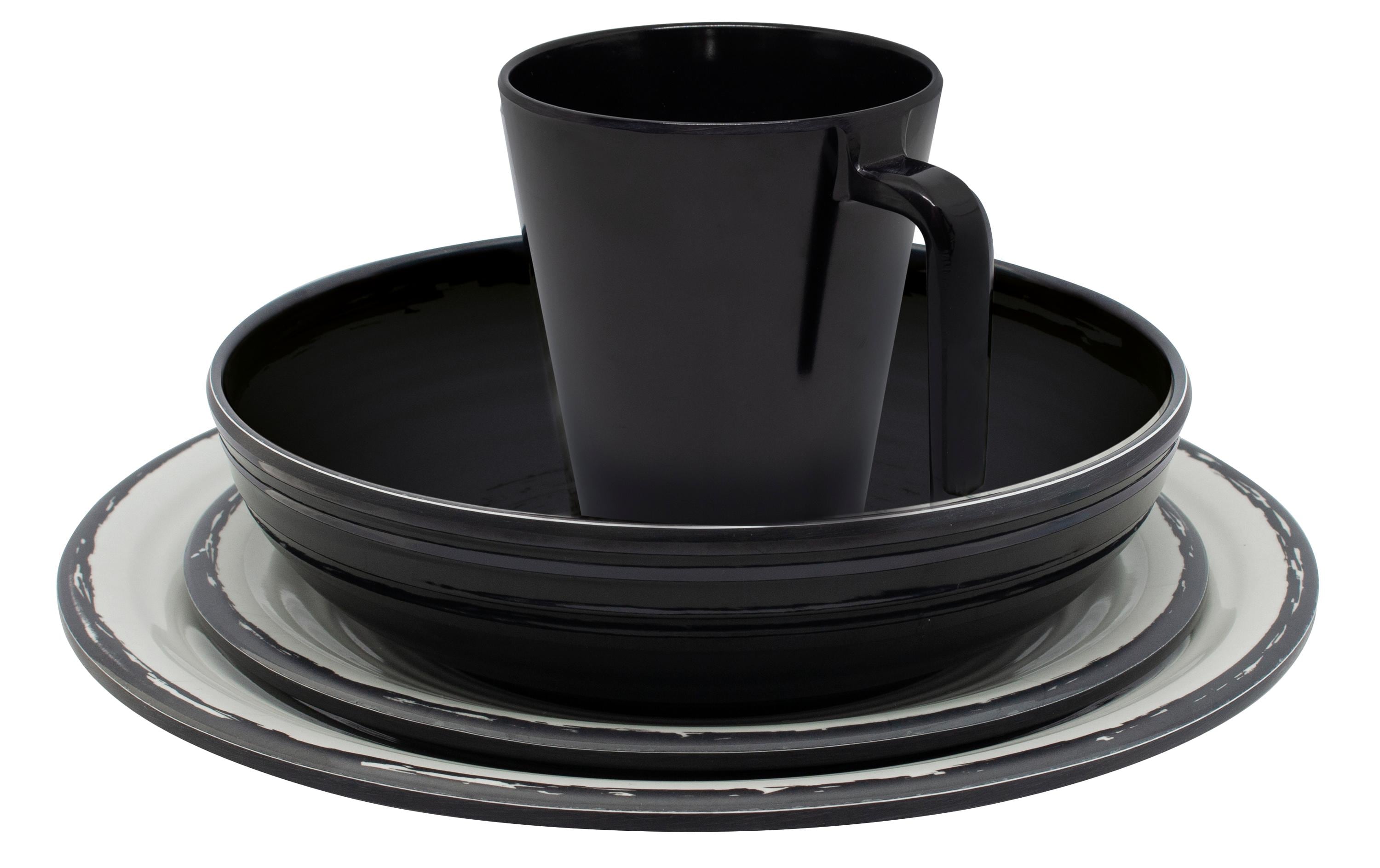 Eurotrail Outdoor-Geschirrset Isla Schwarz