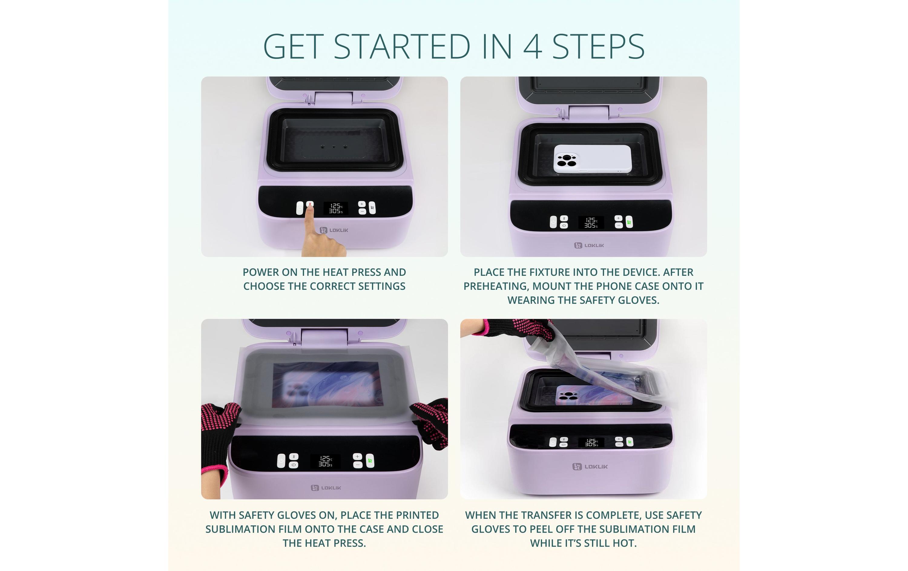 LOKLIK Transferpresse für Handys Lavendel