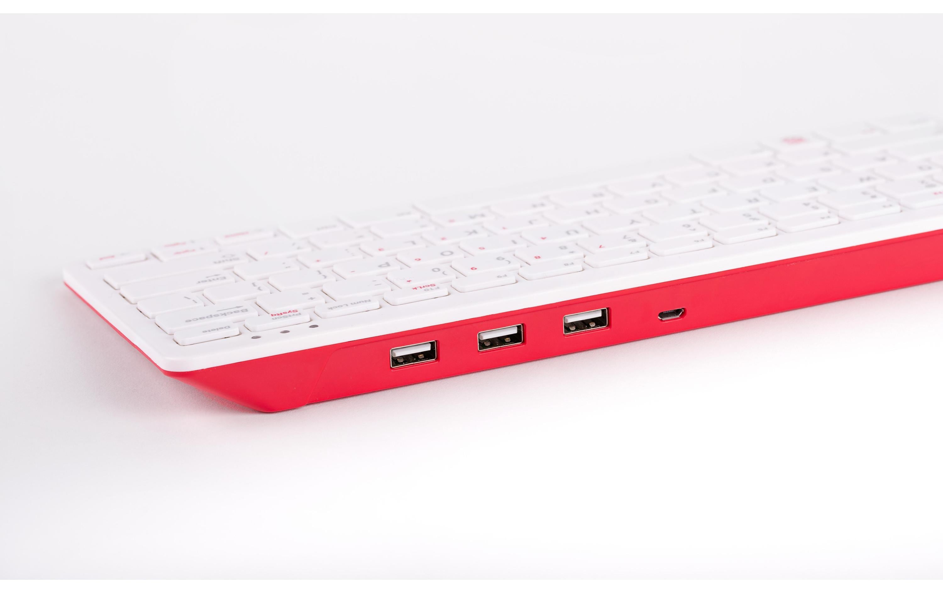 Raspberry Pi Tastatur DE Rot/Weiss Raspberry Pi Tastatur DE Rot/Weiss