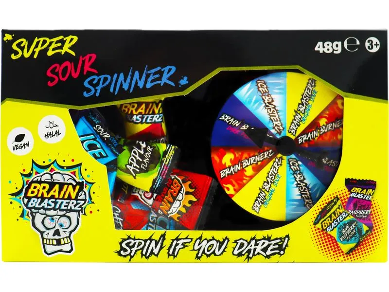 Brain Blasterz Super Sour Spinner Game 48 g Brain Blasterz Super Sour Spinner Game 48 g