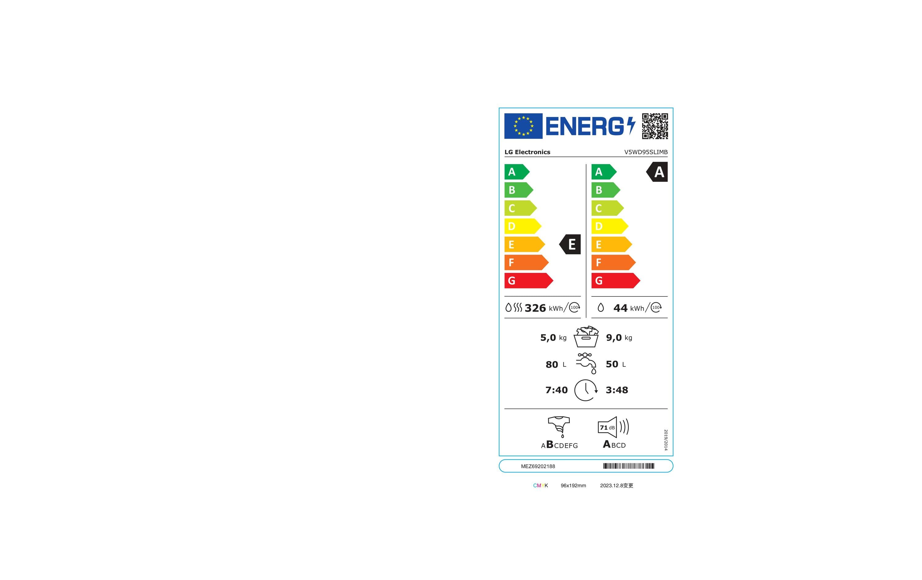 LG Waschtrockner V5WD95SLIMB Links