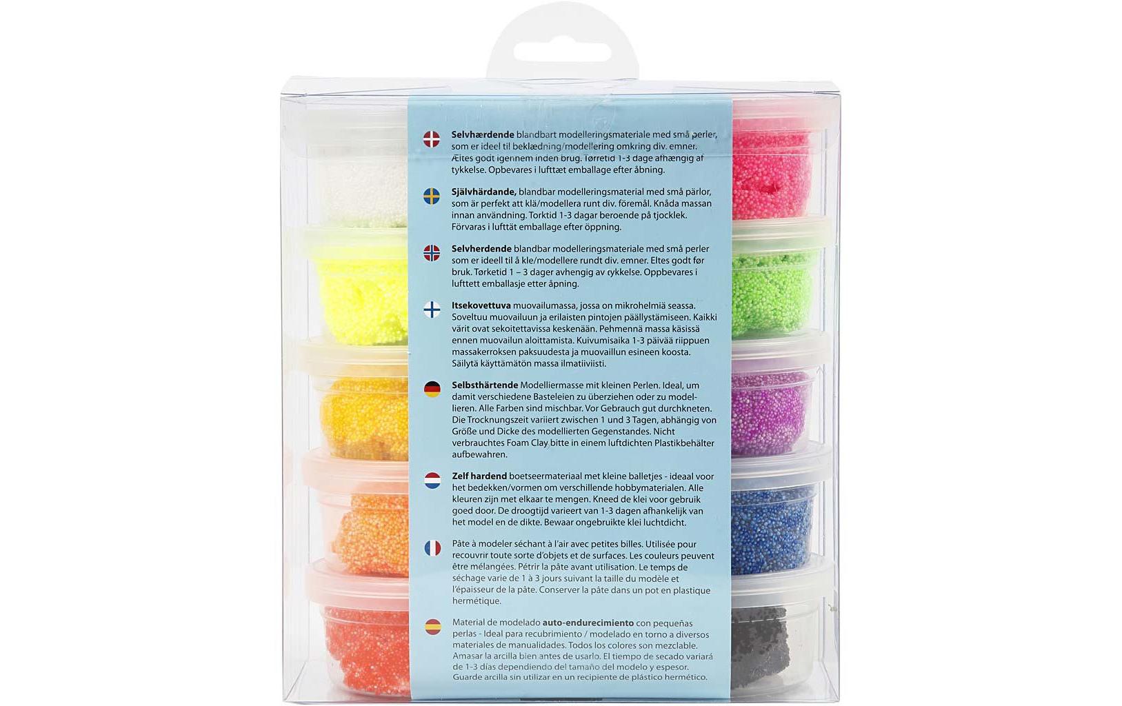 Creativ Company Modellier-Set Foam Clay Basic Mehrfarbig