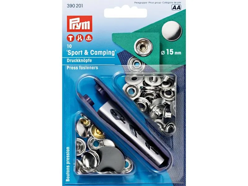 Prym Druckknöpfe Camping 15 mm, 10 Stück Prym Druckknöpfe Camping 15 mm, 10 Stück