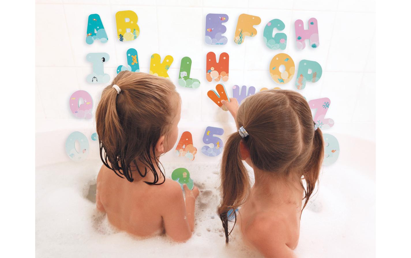 Janod Buchstaben und Zahlen für die Badewanne 36 Stück Janod Buchstaben und Zahlen für die Badewanne 36 Stück