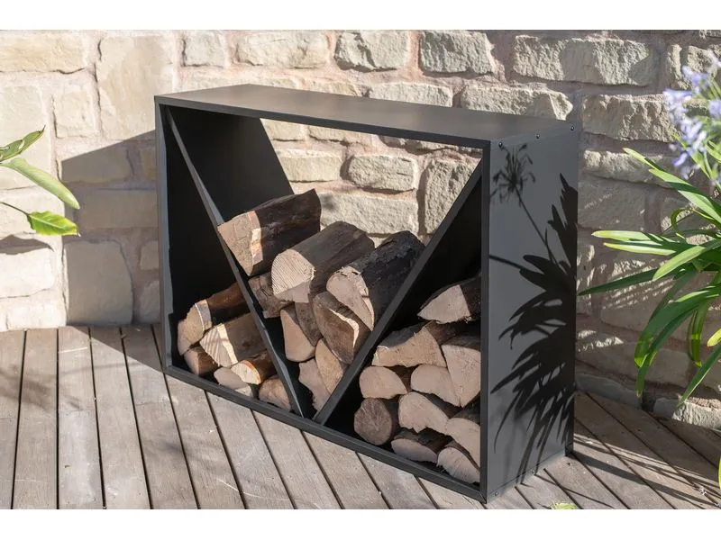 WESTMANN Kaminholzregal Adam XL Stahl Schwarz 114.5 x 35 x 80 cm WESTMANN Kaminholzregal Adam XL Stahl Schwarz 114.5 x 35 x 80 cm