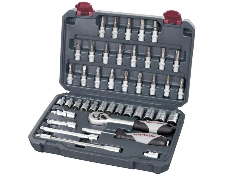 Kraftwerk Steckschlüssel-Set Basic-Line, 1/4, 42-teilig Kraftwerk Steckschlüssel-Set Basic-Line, 1/4, 42-teilig