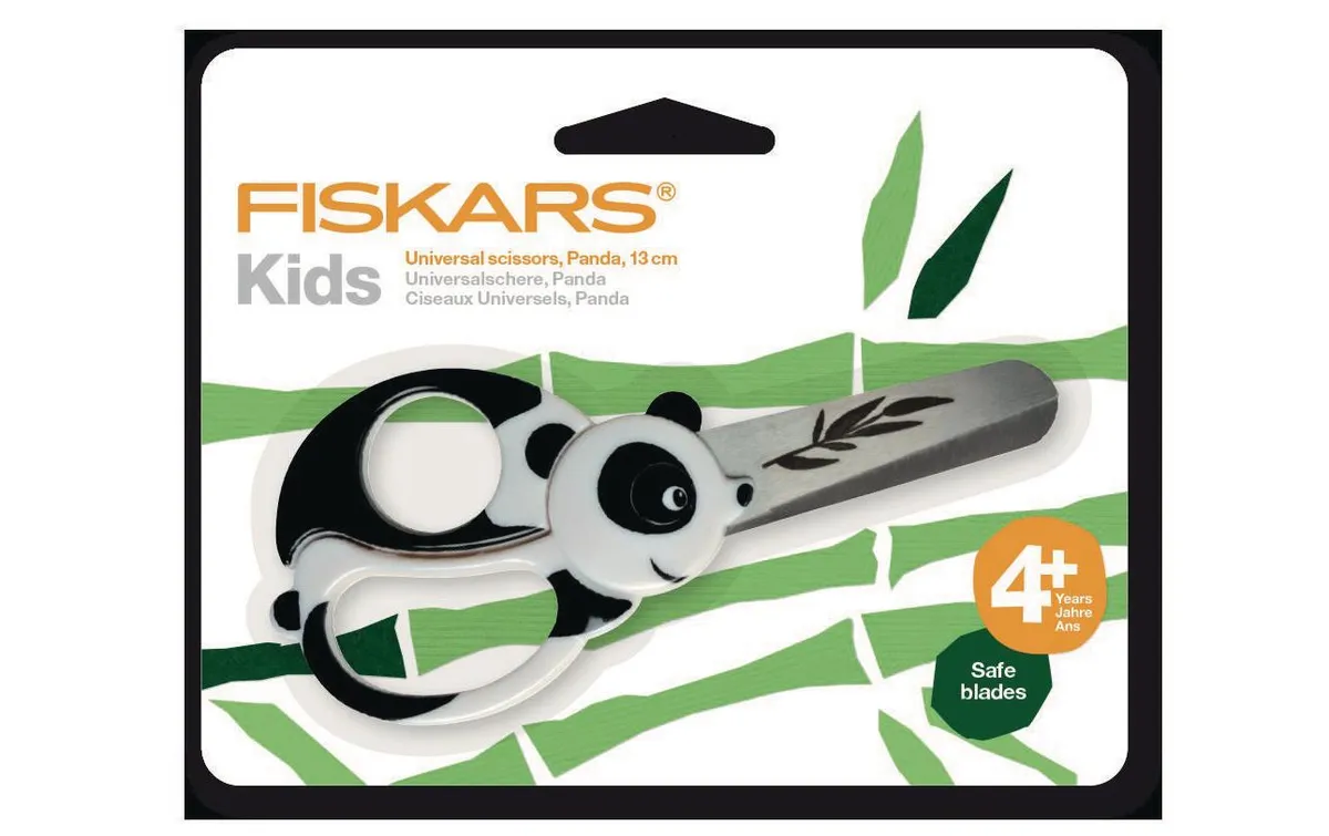 Fiskars Kinderschere Panda Rostfreier Stahl