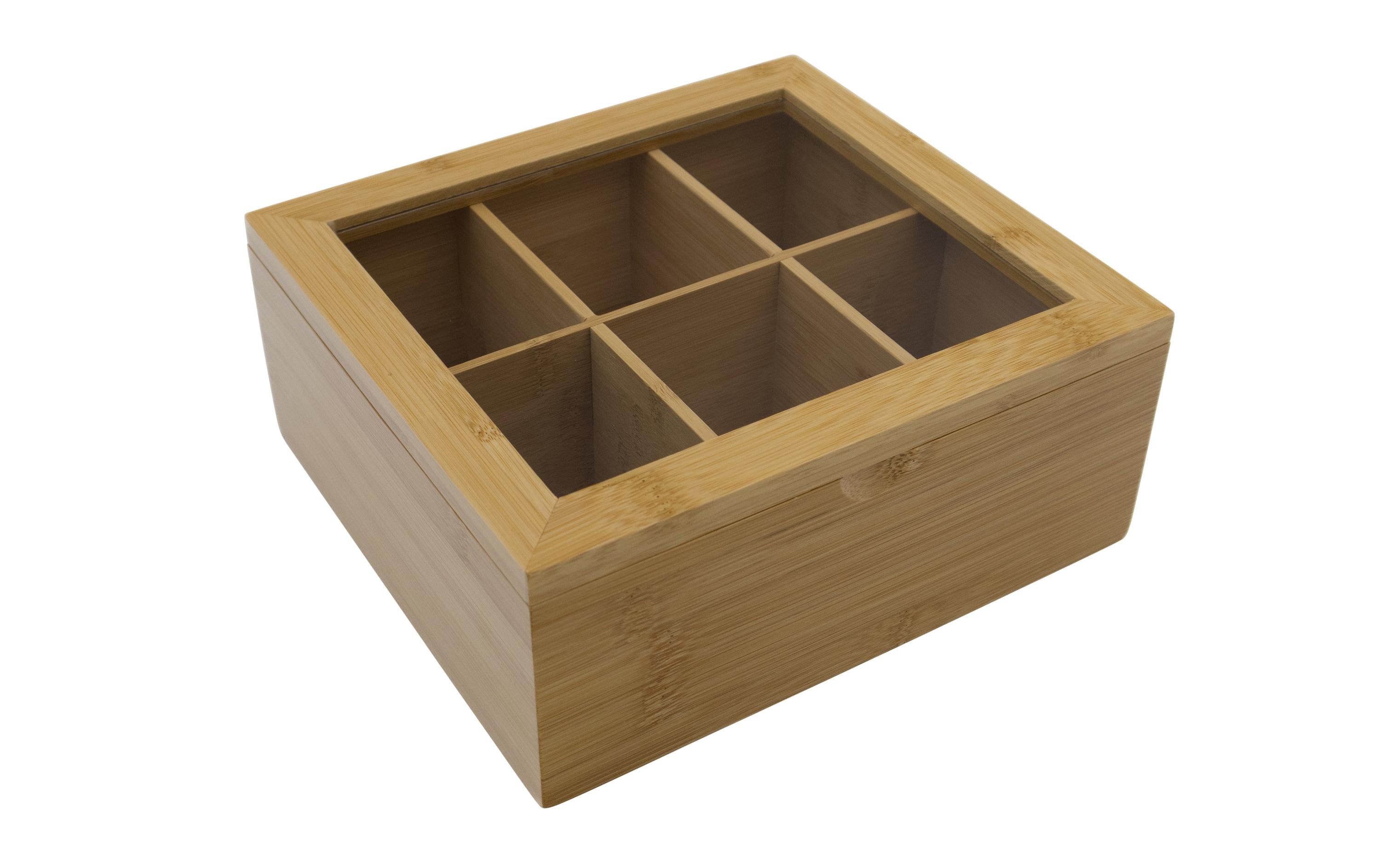 Stronghold Teabox Bambus mit 6 Fächern, Nature