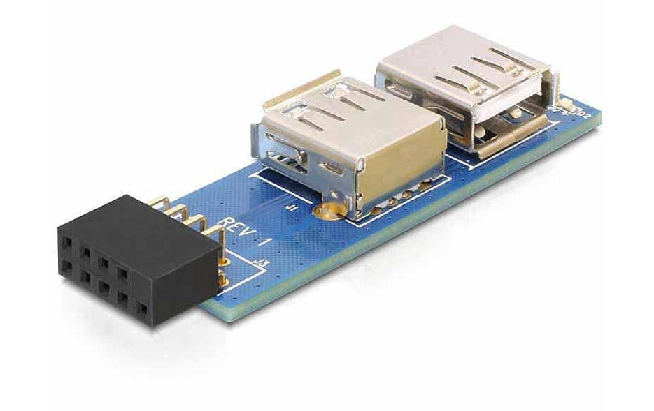 Delock USB 2.0 Adapter USB-A Buchse - USB-Pinheader Delock USB 2.0 Adapter USB-A Buchse - USB-Pinheader
