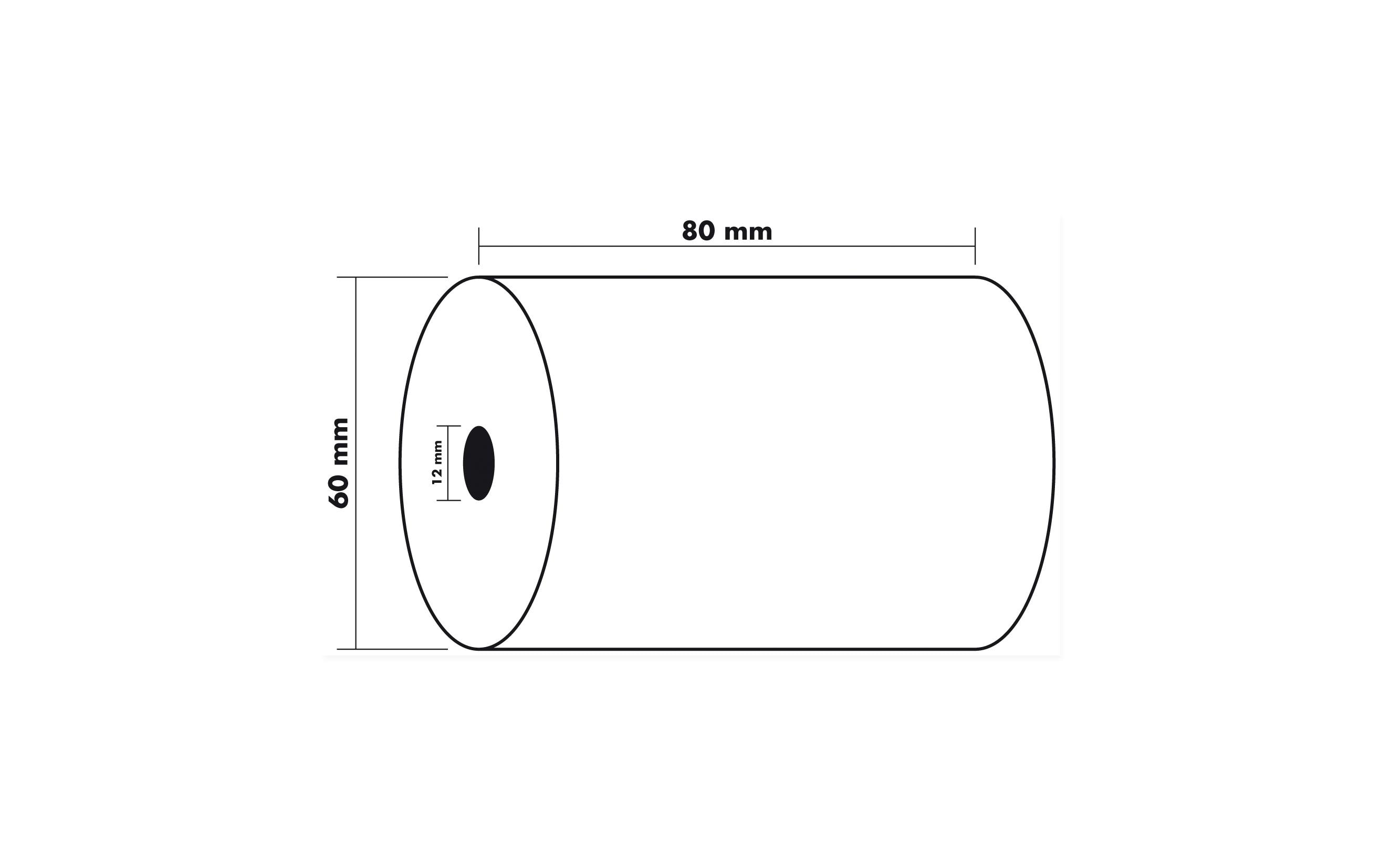 Exacompta Thermo-Papierrolle 80 x 60 x 12 mm, 44 m, 10 Stück