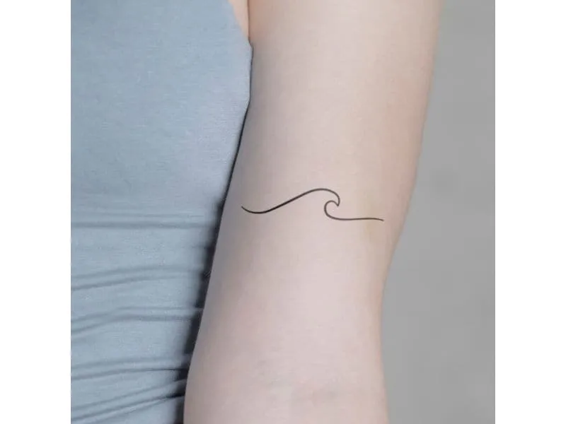 minink Tattoo grosse Welle Grösse: M (1.4 cm x 6.5 cm) minink Tattoo grosse Welle Grösse: M (1.4 cm x 6.5 cm)