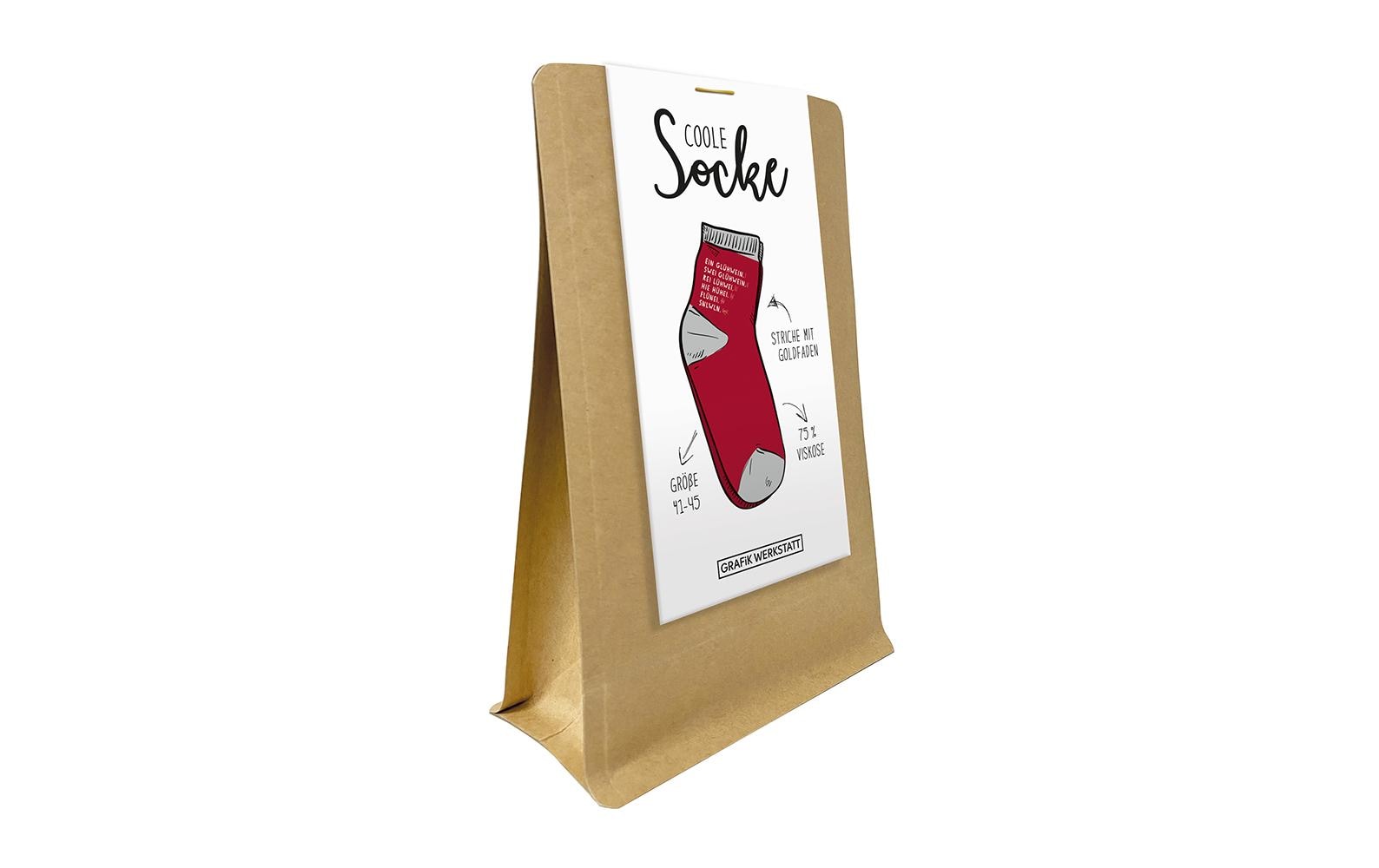 Grafik Werkstatt Coole Socke Weihnachten, Glühwein