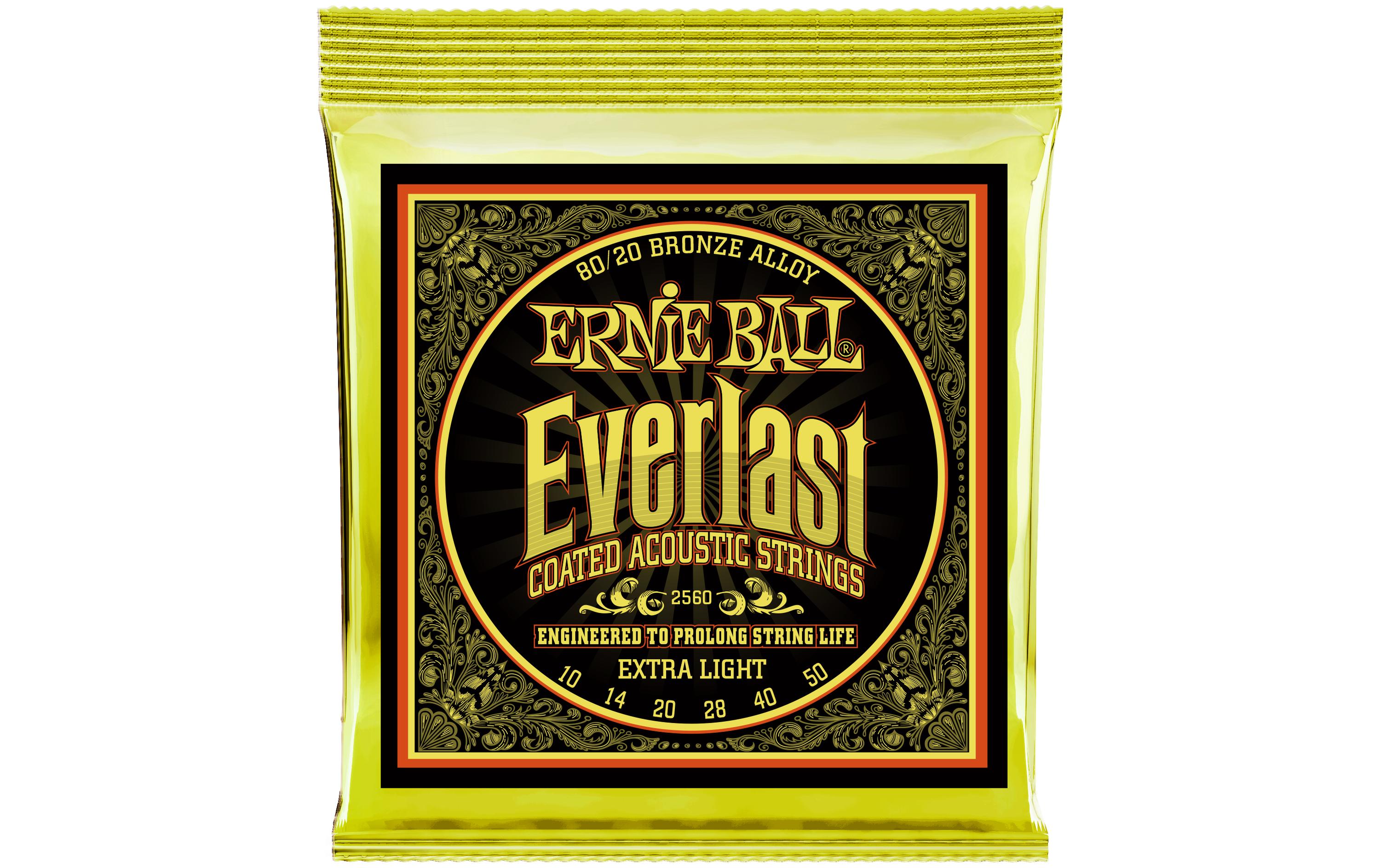 Ernie Ball Gitarrensaiten 2560 Everlast CB 80/20 – Extra Light 10-50