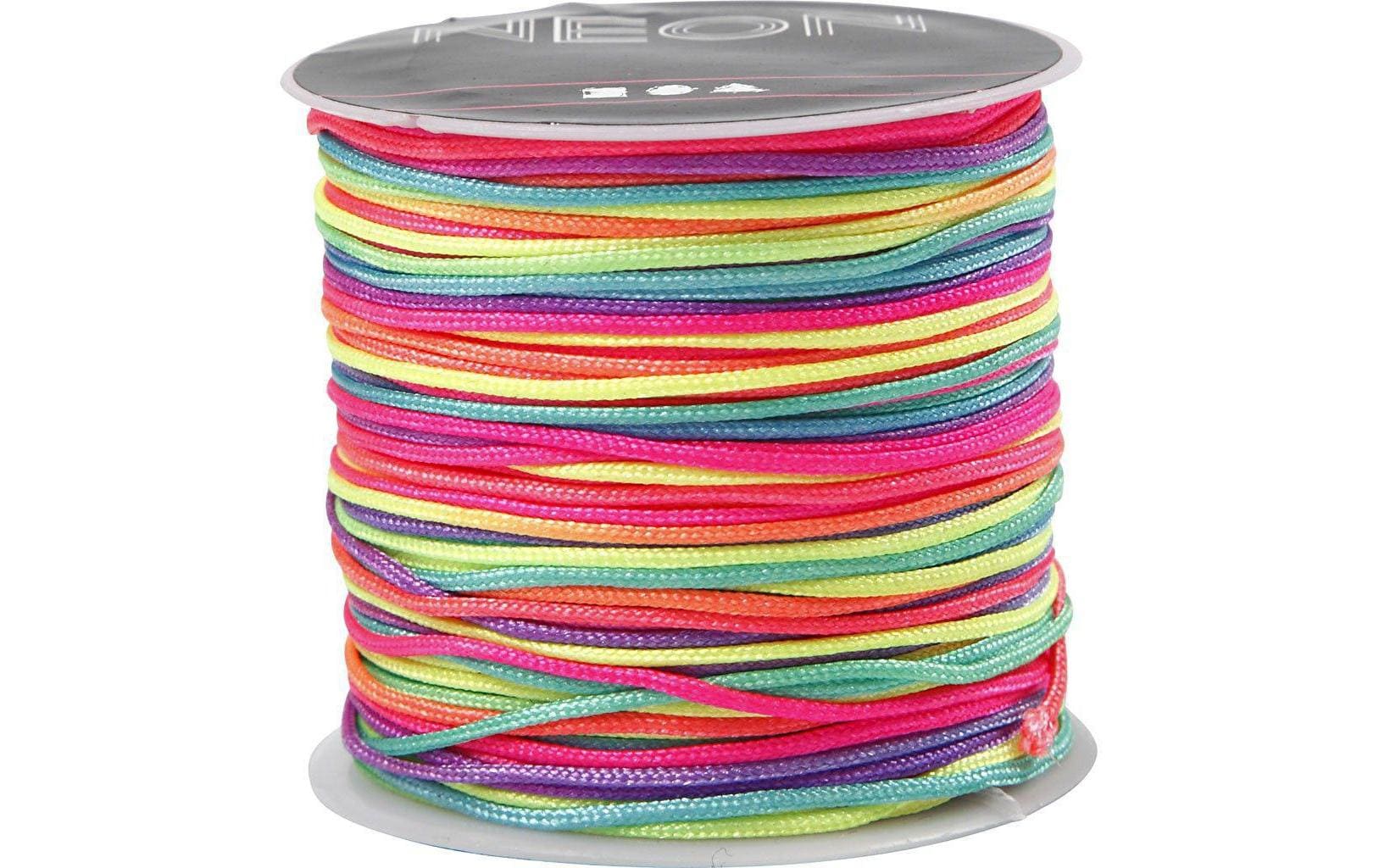 Creativ Company Macramé-Band 1 mm, Neon multi, 28 m Creativ Company Macramé-Band 1 mm, Neon multi, 28 m