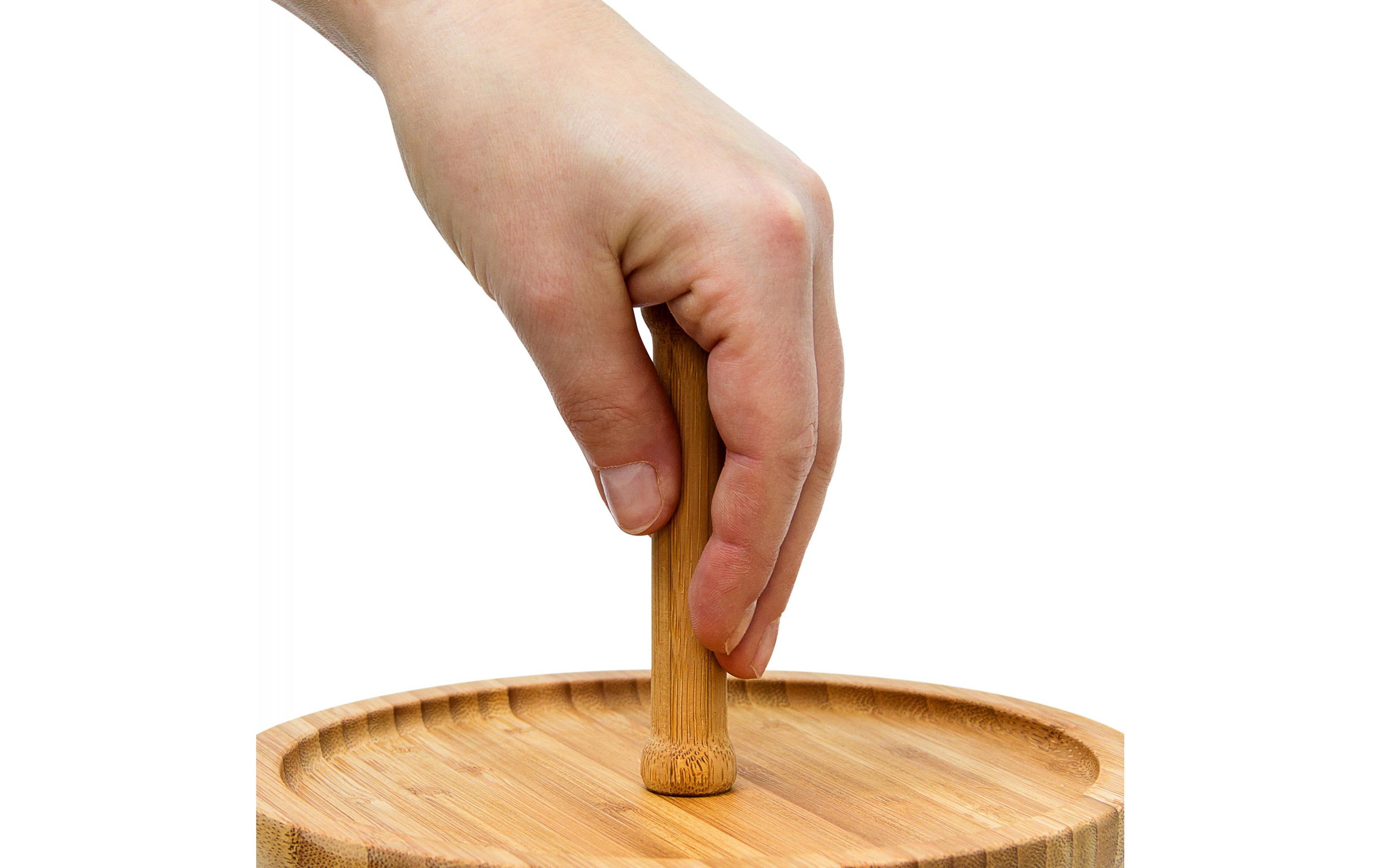 relaxdays Etagere 3-stufig, Hellbraun