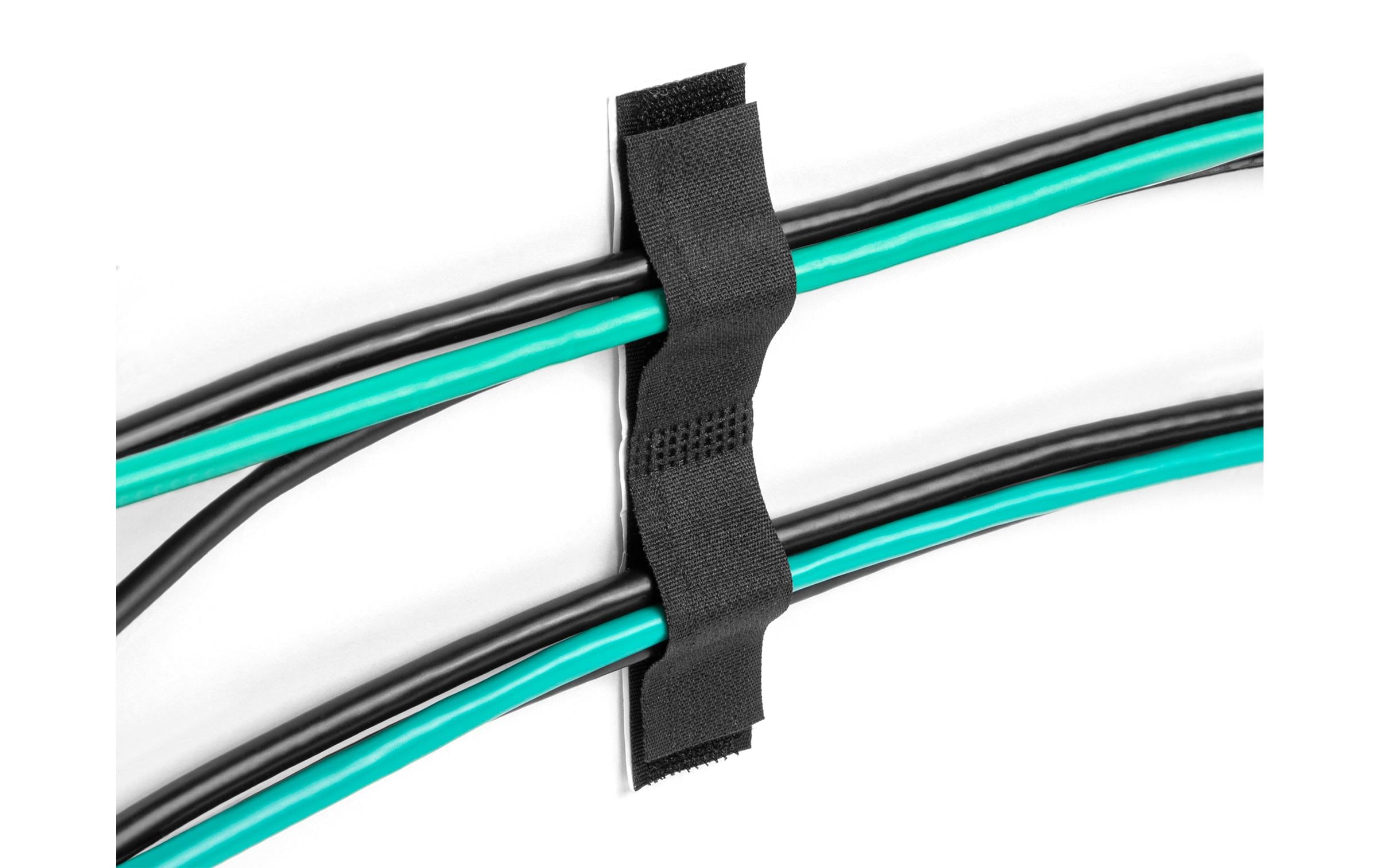 Delock Klettkabelbinder Schwarz 110 mm x 20 mm, 10 Stück