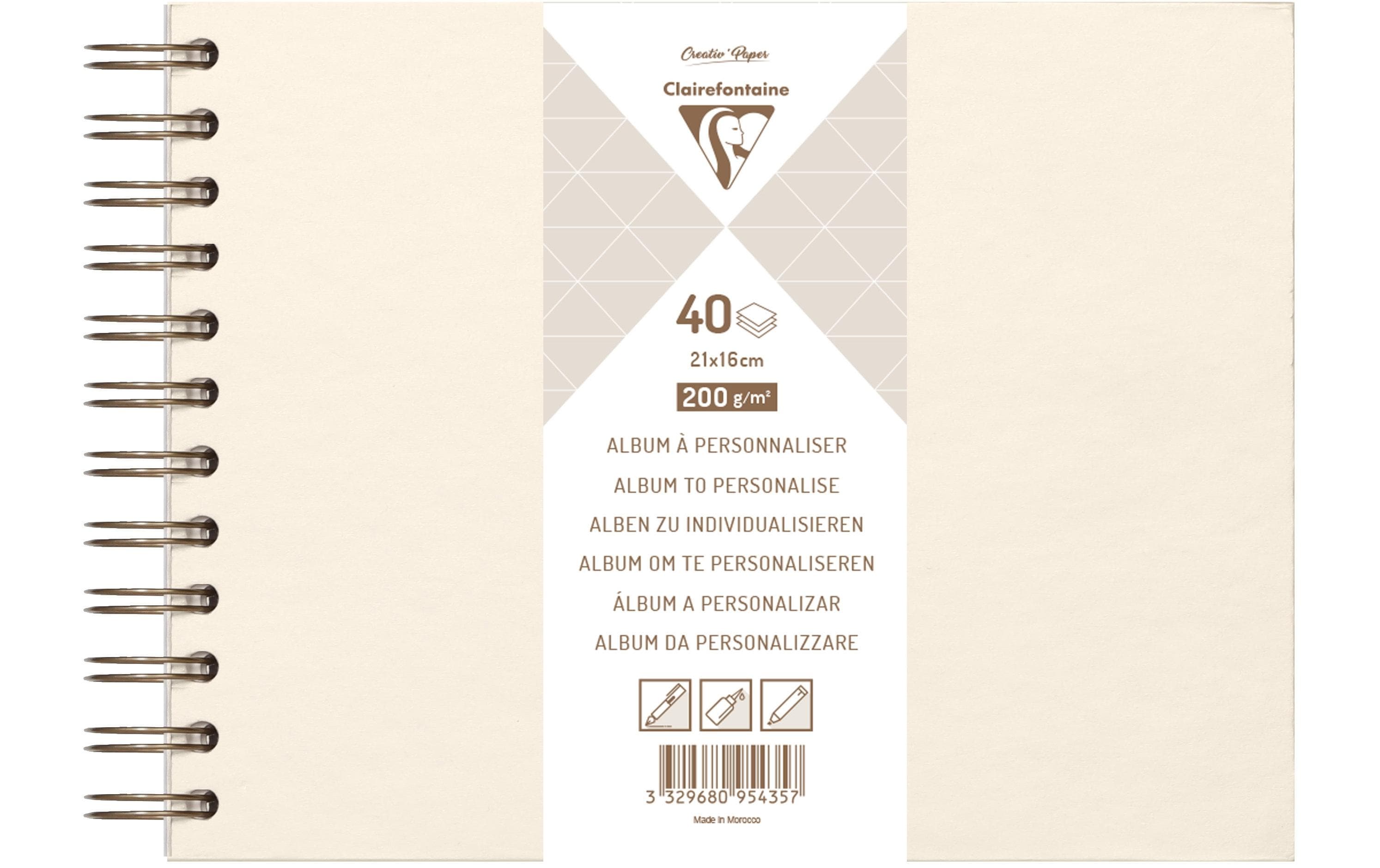 Clairefontaine Notizbuch DIY 21 x 16 cm, Blanko, Elfenbein