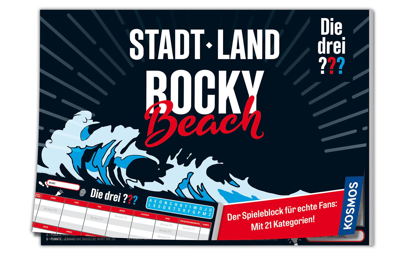 Kosmos Kinderspiel Die drei ??? Stadt Land Rocky Beach -DE- Kosmos Kinderspiel Die drei ??? Stadt Land Rocky Beach -DE-