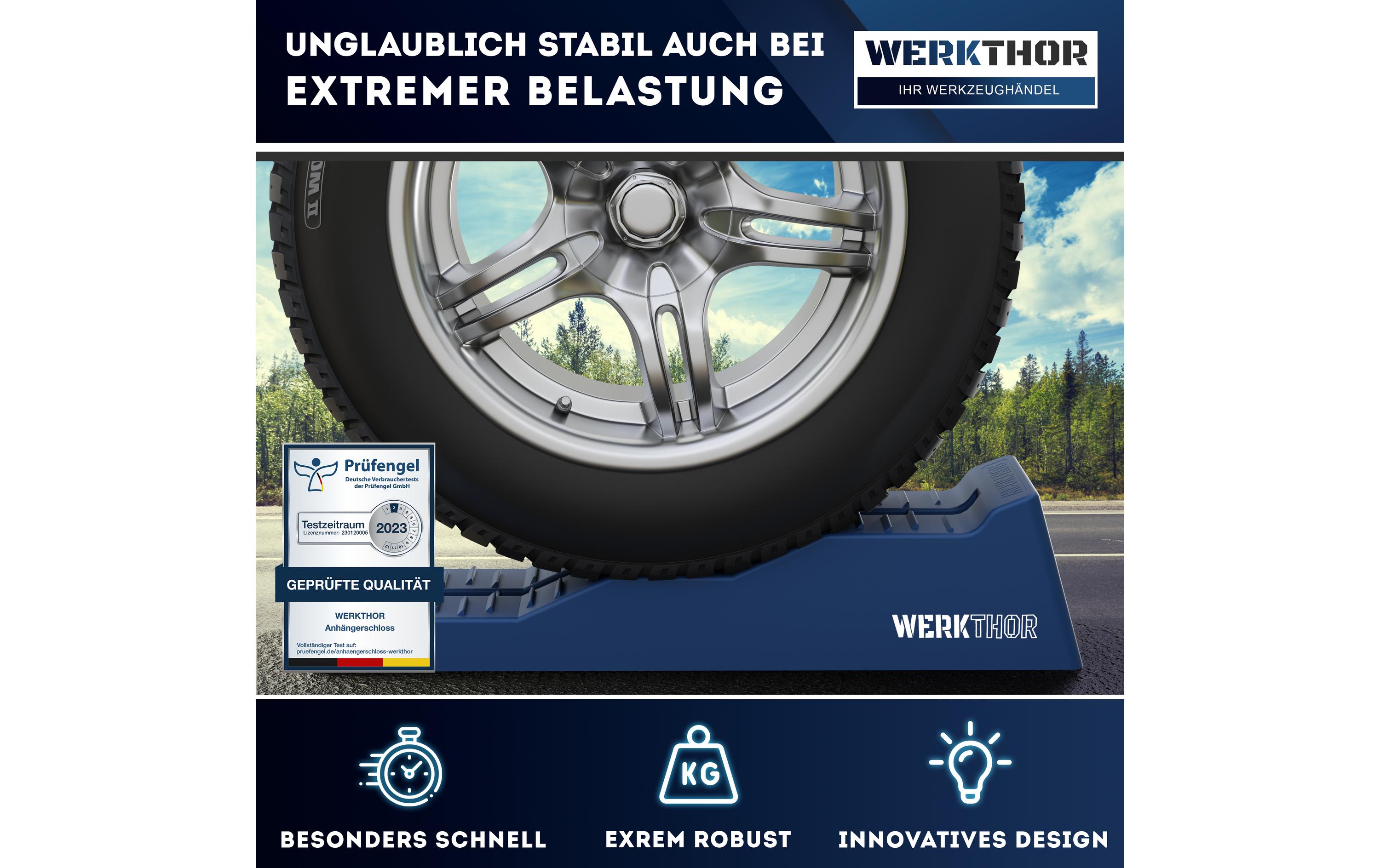 Werkthor Flache Auffahrkeile 2er Set, Blau