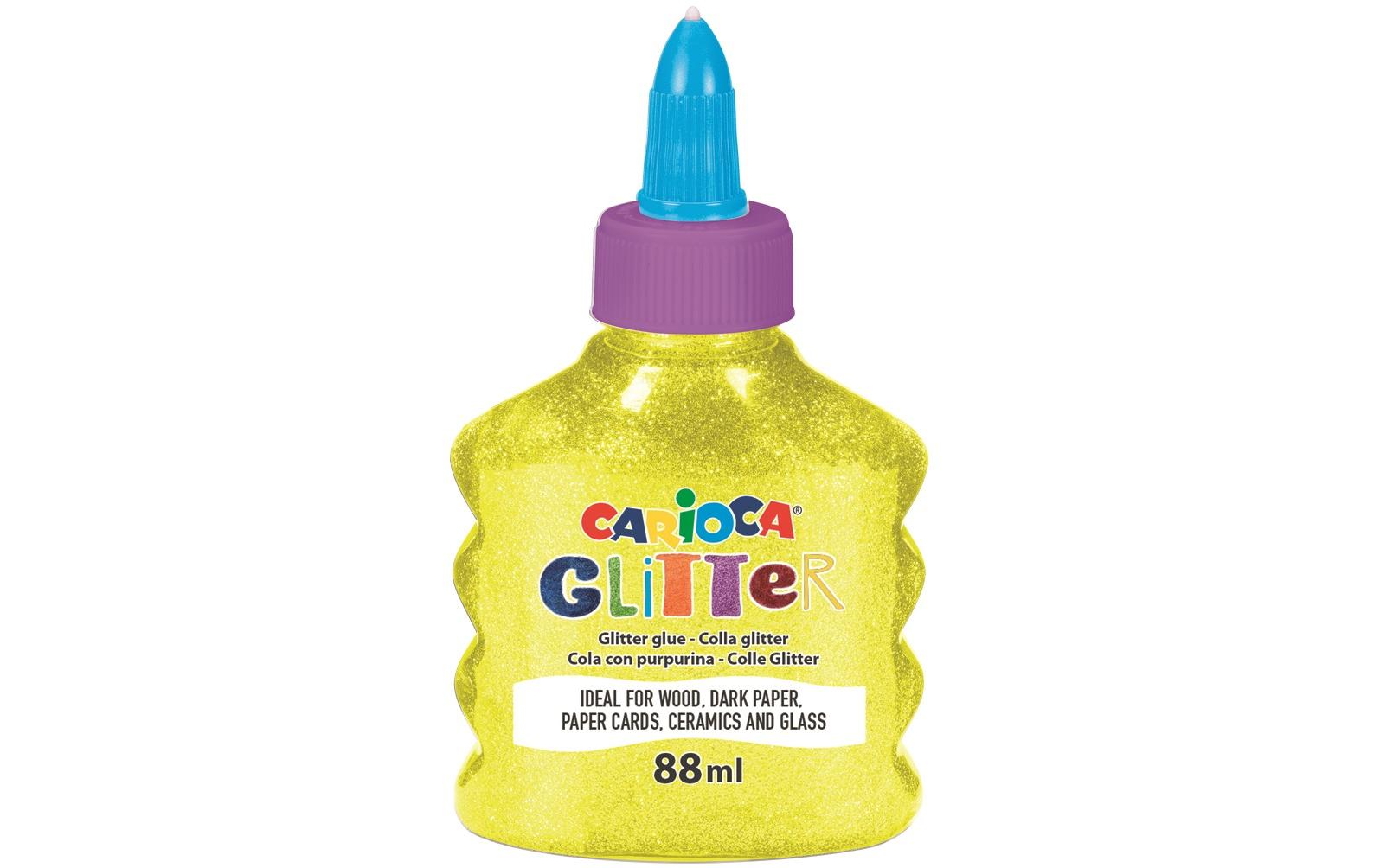 Carioca Bastelkleber Glitter Neon 88 ml, Neongelb Carioca Bastelkleber Glitter Neon 88 ml, Neongelb