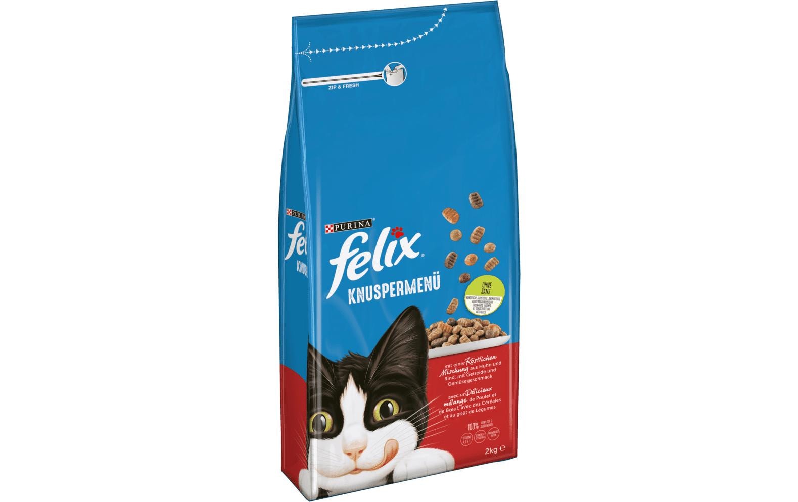 Felix Trockenfutter Knuspermenü Fleisch, 2 kg