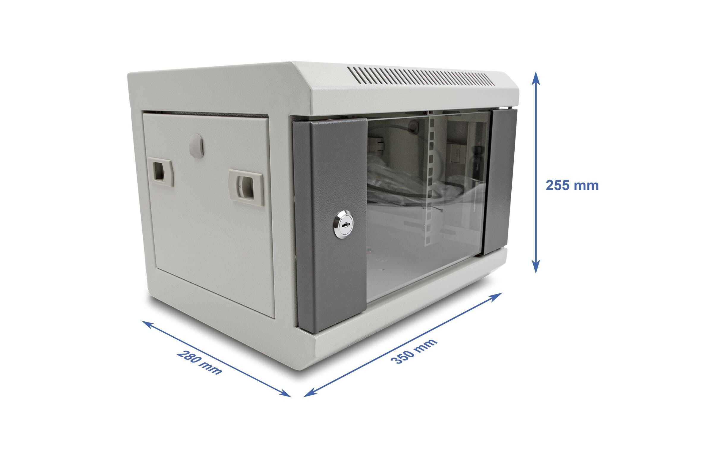Delock Wandschrank 10 / 4HE / Grau