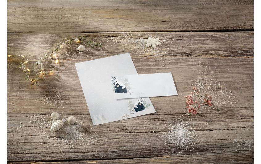 Sigel Motivpapier Christmas Watercolor, A4, 90 g/m², 25 Blatt