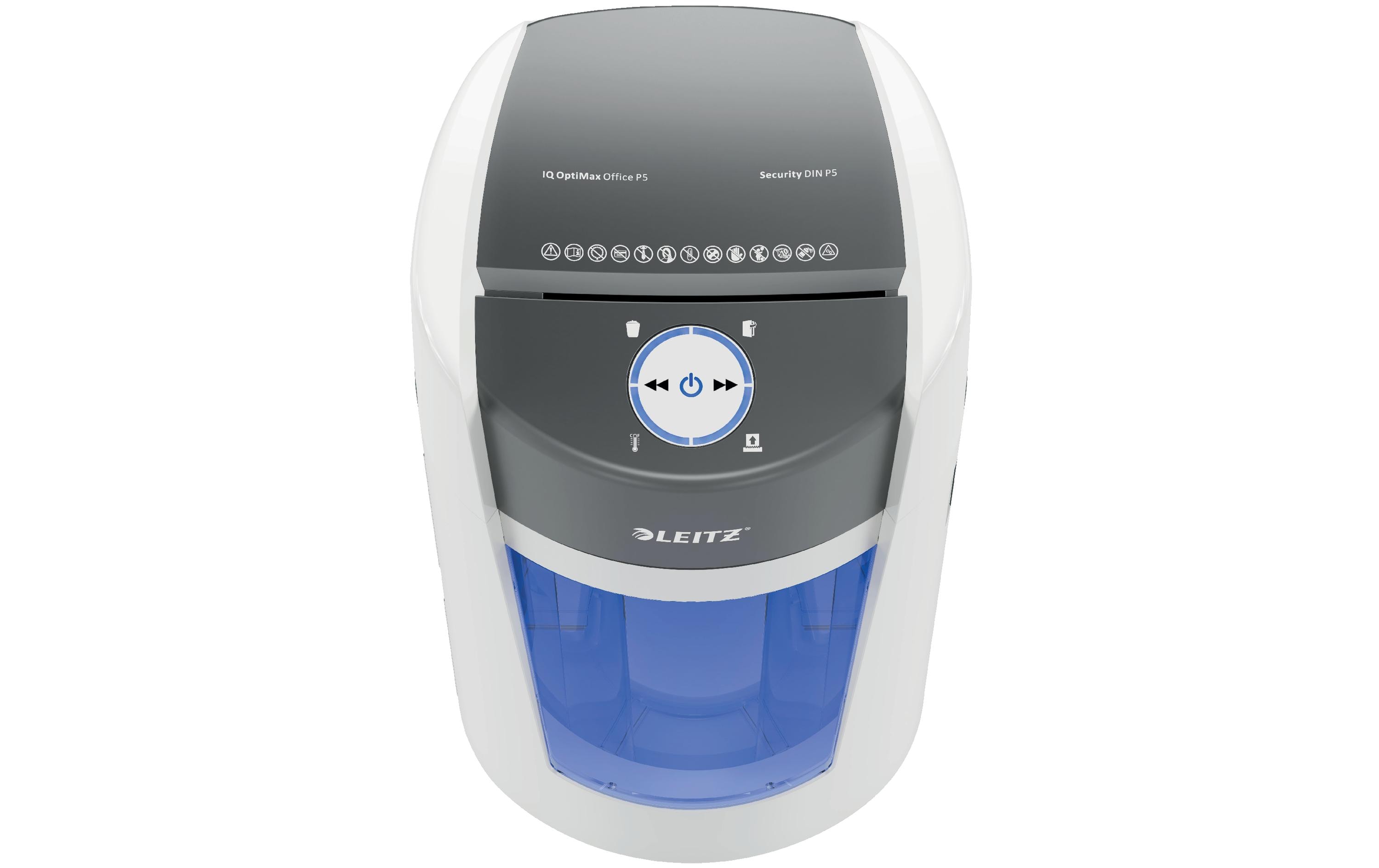 Leitz Bürogeräte Aktenvernichter IQ OptiMax Office P-5, 10 Blatt
