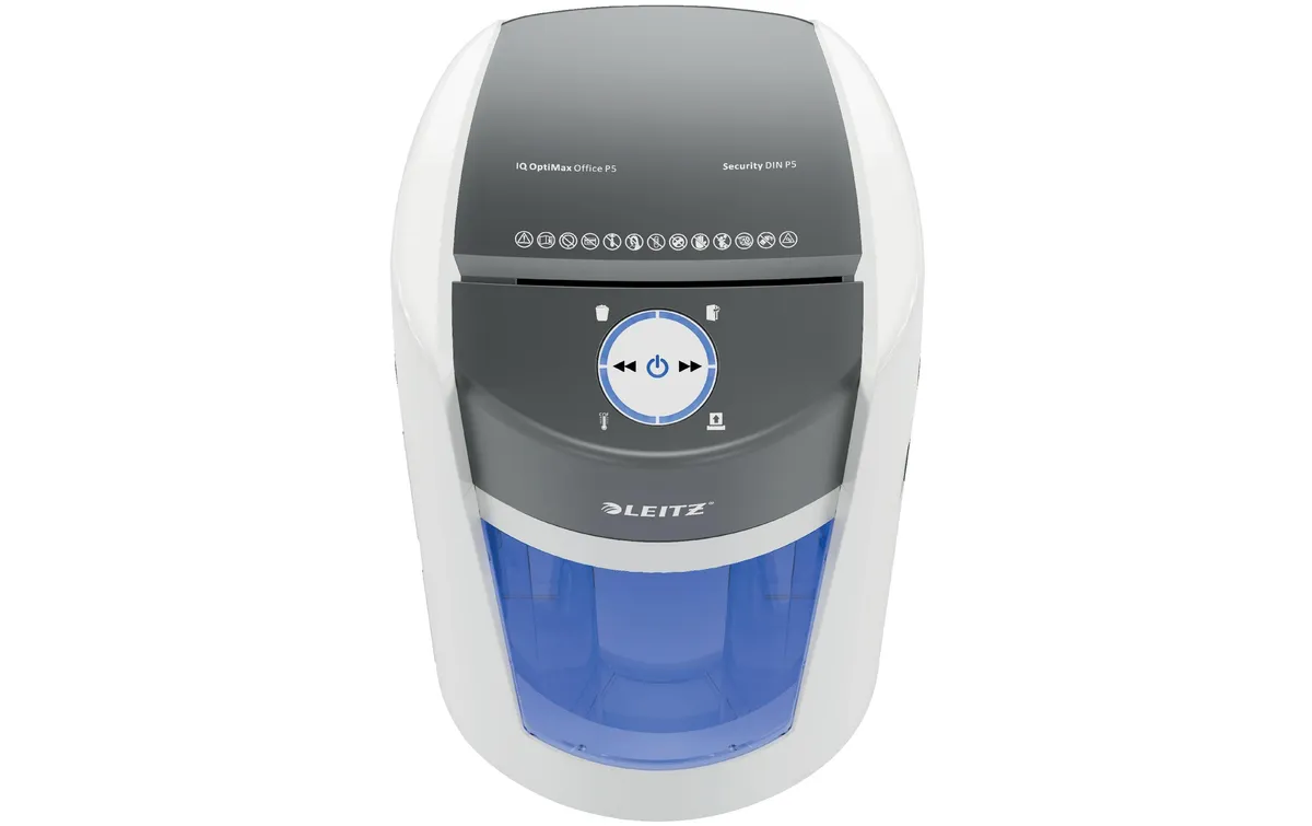 Leitz Bürogeräte Aktenvernichter IQ OptiMax Office P-5, 10 Blatt