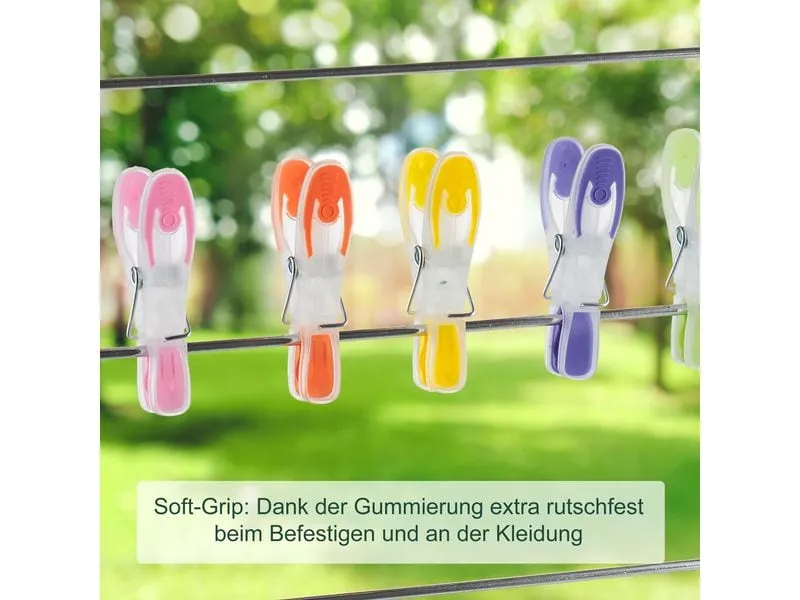 relaxdays Wäscheklammern Soft-Grip 75 Stück relaxdays Wäscheklammern Soft-Grip 75 Stück