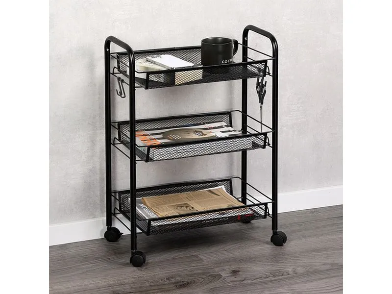 Kesper Küchenwagen 26/44 x 6.35/63.5 x 26 cm/44 cm, Schwarz Kesper Küchenwagen 26/44 x 6.35/63.5 x 26 cm/44 cm, Schwarz